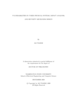 Vulnerabilities in Cyber Physical Systems, Impact Analysis, and Security Mechanism Design