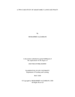 A TWO-CASE STUDY OF ARAB FAMILY LANGUAGE POLICY