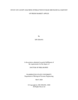 STUDY OF CANOPY-MACHINE INTERACTION IN MASS MECHANICAL HARVEST OF FRESH MARKET APPLES