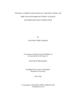 TOWARD A CONSERVATION SOCIOLOGY: MEANING, POWER, AND TIME IN ISLAND MARBLE BUTTERFLY (EUCHLOE AUSONIDES INSULANA) CONSERVATION