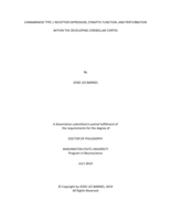 CANNABINOID TYPE 1 RECEPTOR EXPRESSION, SYNAPTIC FUNCTION, AND PERTURBATION WITHIN THE DEVELOPING CEREBELLAR CORTEX