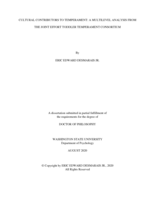 Cultural contributors to temperament: A multilevel analysis from the Joint Effort Toddler Temperament Consortium