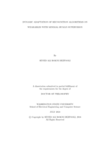 DYNAMIC ADAPTATION OF RECOGNITION ALGORITHMS ON WEARABLES WITH MINIMAL HUMAN SUPERVISION