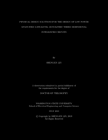 PHYSICAL DESIGN SOLUTIONS FOR THE DESIGN OF LOW POWER MULTI-TIER GATE-LEVEL MONOLITHIC THREE DIMENSIONAL INTEGRATED CIRCUITS