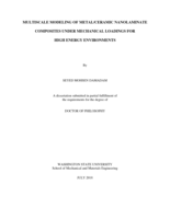 MULTISCALE MODELING OF METAL/CERAMIC NANOLAMINATE COMPOSITES UNDER MECHANICAL LOADINGS FOR HIGH ENERGY ENVIRONMENTS