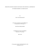 PREDICTING DECISION-MAKING STRATEGIES USING INDIVIDUAL DIFFERENCES   IN WORKING MEMORY AND IMPULSIVITY