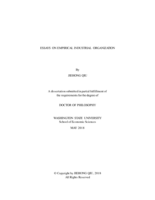 ESSAYS ON EMPIRICAL INDUSTRIAL ORGANIZATION