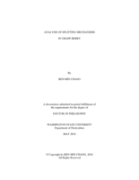 ANALYSIS OF SPLITTING MECHANISMS IN GRAPE BERRY