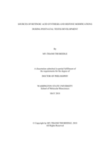 SOURCES OF RETINOIC ACID SYNTHESIS AND HISTONE MODIFICATIONS DURING POSTNATAL TESTIS DEVELOPMENT