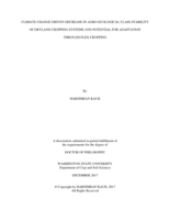 CLIMATE CHANGE DRIVEN DECREASE IN AGRO-ECOLOGICAL CLASS STABILITY OF DRYLAND CROPPING SYSTEMS AND POTENTIAL FOR ADAPTATION  THROUGH FLEX-CROPPING