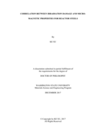 CORRELATION BETWEEN IRRADIATION DAMAGE AND MICRO-MAGNETIC PROPERTIES FOR REACTOR STEELS