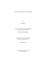 Essays on Environmental Economics