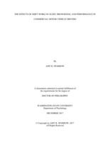 The effects of shift work on sleep, drowsiness, and performance in commercial motor vehicle drivers