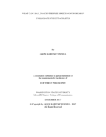 WHAT CAN I SAY, COACH? THE FREE SPEECH CONUNDRUM OF   COLLEGIATE STUDENT ATHLETES