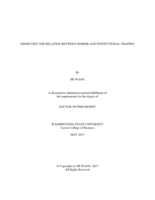 Dissecting the Relation between Insider and Institutional Trading