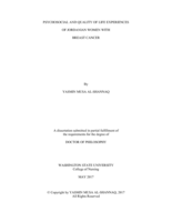 Psychosocial and Quality of Life Experiences of Jordanian Women with Breast Cancer