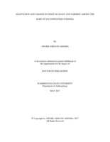 ADAPTATION AND CHANGE IN ENSET ECOLOGY AND FARMING AMONG THE KORE OF SOUTHWESTERN ETHIOPIA