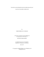 Studying and supporting the teaching practice of calculus teaching assistants