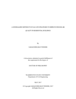 A Generalized Method to Evaluate Strategies to Improve Indoor Air Quality in Residential Buildings