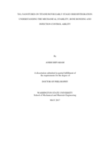 TiO2 NANOTUBES ON TITANIUM FOR EARLY STAGE OSSEOINTEGRATION: UNDERSTANDING THE MECHANICAL STABILITY, BONE BONDING AND INFECTION CONTROL ABILITY