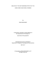 Analysis of the anti-migraine effects of THC using home cage wheel running