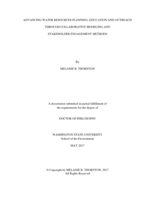 Advancing Water Resources Planning, Education, and Outreach through Collaborative Modeling and Stakeholder Engagement Methods