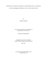 THE EFFECTS OF CLIMATE VARIABILITY AND METEOROLOGICAL CONDITIONS ON THE ATMOSPHERIC NITROGEN CYCLE IN THE UNITED STATES