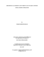 GREENHOUSE GAS EMISSION AND NUTRIENT FATE ON DAIRY CONFINED ANIMAL FEEDING OPERATIONS