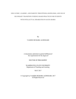 EDUCATORS’, LEADERS’, AND PARENTS’ PERCEPTIONS, KNOWLEDGE, AND USE OF SECONDARY TRANSITION EVIDENCE-BASED PRACTICES FOR STUDENTS WITH INTELLECTUAL DISABILITIES IN SAUDI ARABIA