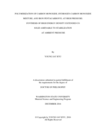 POLYMERIZATION OF CARBON MONOXIDE, HYDROGEN-CARBON MONOXIDE MIXTURE, AND IRON PENTACARBONYL AT HIGH PRESSURE: SYNTHESIS OF HIGH ENERGY DENSITY EXTENDED CO SOLID AMENABLE TO STABILIZATION AT AMBIENT PRESSURE