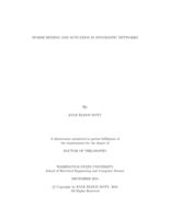 Sparse Sensing and Actuation in Stochastic Networks