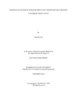 MODELING OF PAVEMENT SUBGRADE BEHAVIOR UNDER MOISTURE VARIATION AND FREEZE-THAW CYCLES