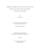 Numerical and Experimental Investigation of Production and Blending Mechanisms of Asphalt Mixtures with Reclaimed Asphalt Pavement