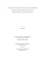 Development of hysteresis analysis as a model-independent approach to assess temporal dissociation in pharmacokinetics and pharmacodynamics