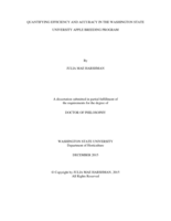 QUANTIFYING EFFICIENCY AND ACCURACY IN THE WASHINGTON STATE UNIVERSITY APPLE BREEDING PROGRAM