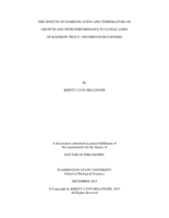 The Effects of Domestication and Temperature on Growth and Swim Performance in Clonal Lines of Rainbow Trout, Oncorhynchus mykiss