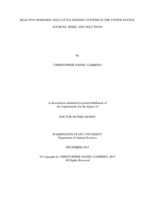 Reactive Nitrogen and Cattle Feedings Systems in the United States: Sources, Sinks, Solutions