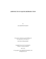 Adiponectin in equine reproduction