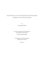 Sleep Disturbance and Daytime Symptoms in Cigarette Smokers Attempting to Quit Without Treatment