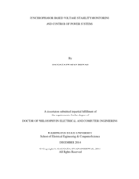 Synchrophasor Based Voltage Stability Monitoring And Control of Power Systems