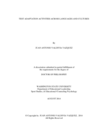 TEST ADAPTATION ACTIVITIES ACROSS LANGUAGES AND CULTURES