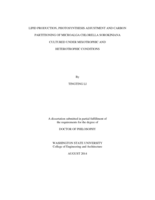 LIPID PRODUCTION, PHOTOSYNTHESIS ADJUSTMENT AND CARBON PARTITIONING OF MICROALGA CHLORELLA SOROKINIANA CULTURED UNDER MIXOTROPHIC AND HETEROTROPHIC CONDITIONS