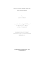 The Economic Feasibility of Pumped Storage Hydropower