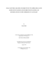 CELIAC-SAFE WHEAT, REACHING ONE OBJECTIVE BY TWO APPROACHES, GLUTEN ELIMINATION BY RANDOM AND SITE-DIRECTED MUTAGENESIS, AND DETOXIFICATION BY ECTOPIC EXPRESSION OF "GLUTENASES"