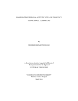 Manipulating neuronal activity with low frequency transcranial ultrasound