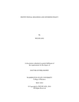 INSTITUTIONAL HOLDINGS AND DIVIDEND POLICY