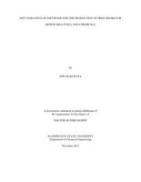 WET OXIDATION OF SOFTWOOD FOR THE PRODUCTION OF PRECURSORS FOR RENEWABLE FUELS AND CHEMICALS