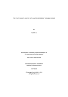 TREE FRUIT MARKET ANALYSIS WITH LIMITED DEPENDENT VARIABLE MODELS