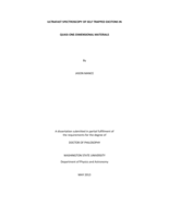 ULTRAFAST SPECTROSCOPY OF SELF TRAPPED EXCITONS IN QUASI-ONE-DIMENSIONAL MATERIALS