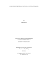 Core versus peripheral positions: An integrated model